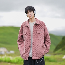 TP78现货灯芯绒印花B字母中性百搭时尚男女款夹克外套A170-W321，男装夹克，电商A170