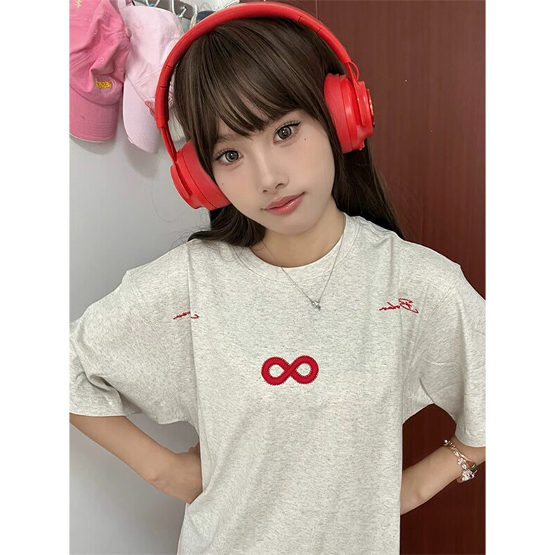 万针全刺绣解构设计260克重磅双纱纯棉高品质美式高街短袖T恤特35图片
