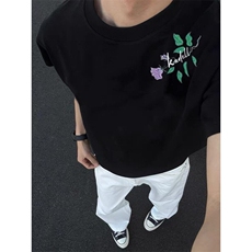 刺绣花卉纯棉短袖ZX0232-P26，男装T恤，星座313A(原308A-2)