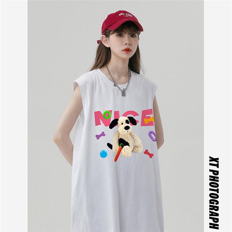 中性风新款夏季时尚百搭宽松卡通印花短袖T恤DT65008P25控38图片