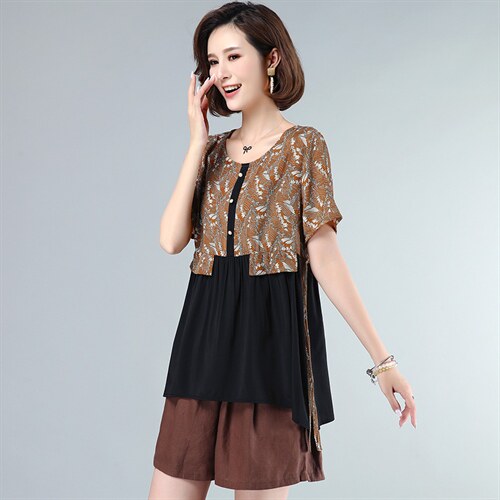 短袖2021年夏季韩版T恤圆领修身气质年轻，女装衬衫，丽影随形