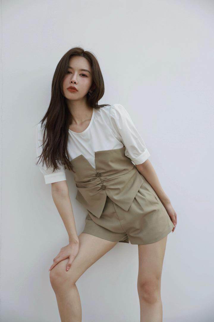 帅气娘man假两件套装，女装职业装，GN