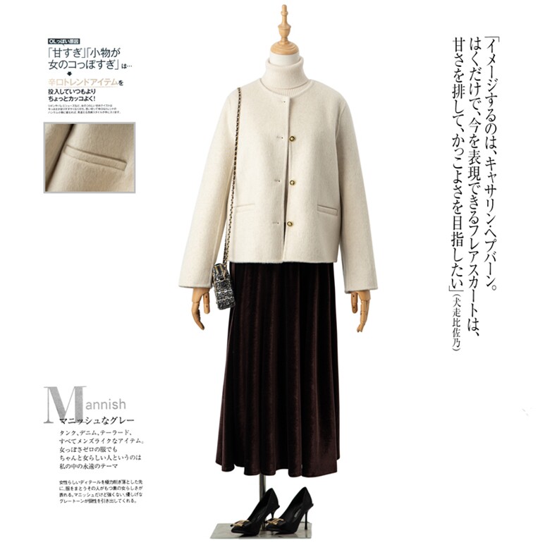 双面羊毛大衣女中长款2025秋冬新款修身赫本风毛呢外套羊毛,女装双面呢大衣,优远毛呢大衣