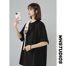 T8067/P20夏季新透气弹力短袖T恤男潮纯色宽松半袖上衣大码男，女装T恤，电商A141