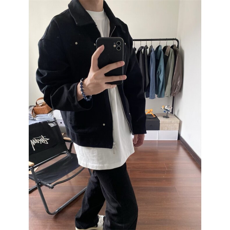【有货】cleanfit黑色短款外套男款春秋季飞行员夹克643HH-特P65,男装夹克,星座1007（原301D）