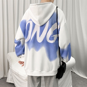 7XL-M货足 港风卫衣男2023春季新款学生休闲连帽上衣加肥加大码图片