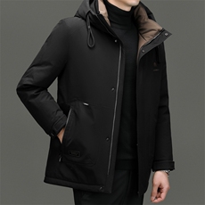 DF31835钱塘2020-2时尚休闲有帽百搭简约中年男士羽绒服P285，男装羽绒服，钱塘207-2