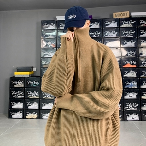 抖音直播！半高领拉链套头针织毛衣男外套男 XH13-p55图片