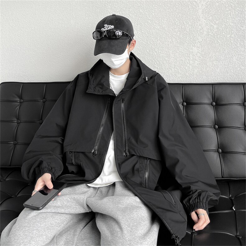JK8121/P75春装现货冲锋衣防水美式机能工装高级感衣服夹克外套男,男装夹克,电商A141