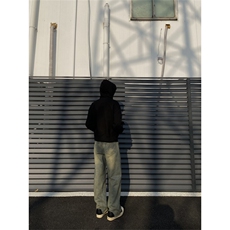 2024/水洗黄泥色cleanfit牛仔直筒破洞裤1005-3-SGN0015-P65控88，男装休闲裤，星座1005-3