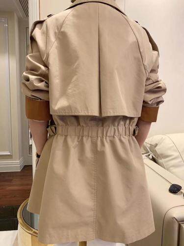 腰间松紧休闲风衣，女装风衣，嗨摩拉