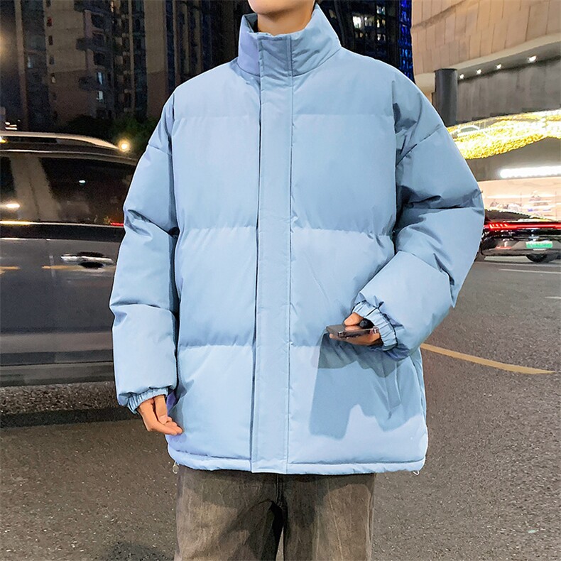 棉服棉袄秋冬新款棉衣外套纯色立领面包服保暖加厚A436-1266-P60,男装棉衣,电商A436