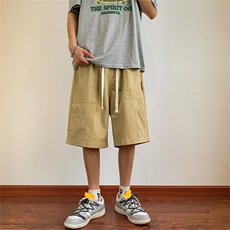 日系工装短裤男宽松直筒休闲裤流行潮牌DK0691-P33，男装休闲裤，星座308B-1