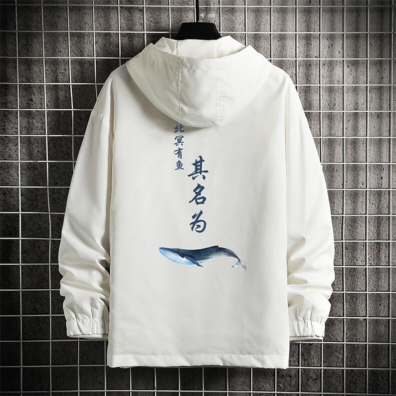 JK65261-P45连帽夹克男大码胖子棒球服上衣外套网格挂拍,男装夹克,电商A040A
