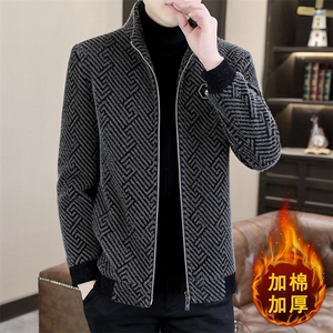 秋冬立领加棉加厚毛呢大衣短款修身韩版潮流夹克外套A68P145图片