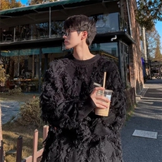 美式街头设计感圆领毛衣男慵懒风休闲针织衫M2236P50，男装针织衫/毛衣，星座1116-2