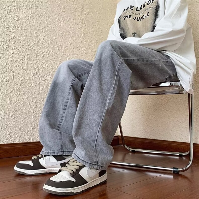 牛仔裤男秋季潮大码休闲裤子高街NK8821P40,男装牛仔裤,星座1116-2