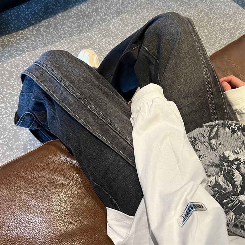 23秋直筒拼接解构vibe高街牛仔裤XZ603-K724-P60控78,男装牛仔裤,星座603