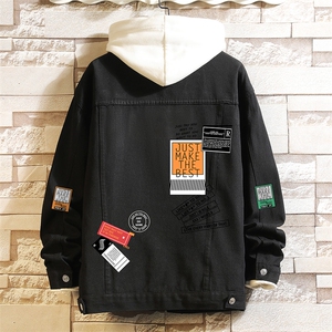 牛仔夹克男大码牛仔外套男茄克 NJ77121-P60加绒款-P75图片