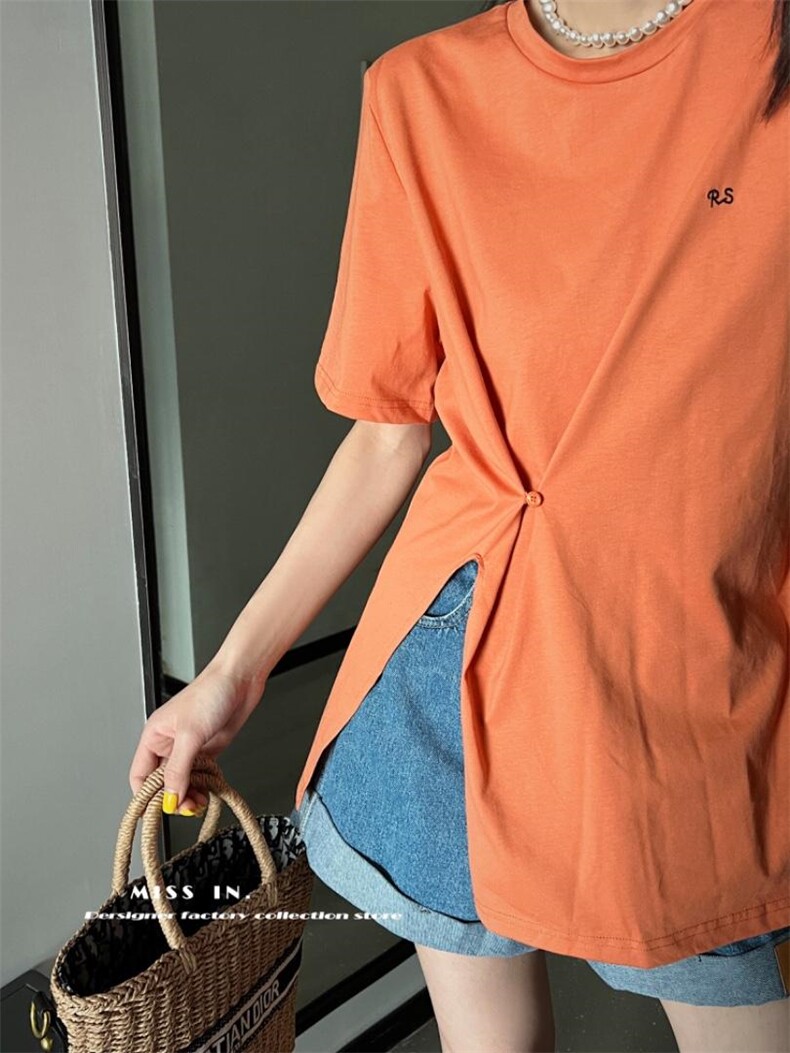 现货小众设计师款垫肩T糖果色，其它，蜜思印·金