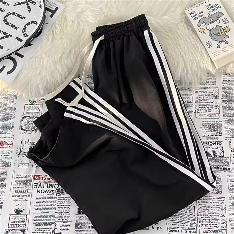 多巴胺彩色裤子男款夏季速干条纹运动裤A954P38,女装休闲裤,星座1116-2