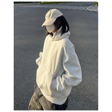 网图重磅65棉450克双排扣连帽卫衣纯色短宽套头外套男RH5311-P48，女装短外套，四季星座610B