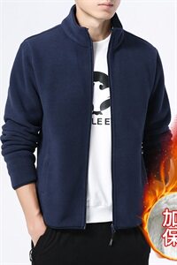 M-8XL男大码立领加绒加厚摇粒绒夹克外套 5032-1_9810图片
