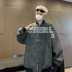 美式棒球服外套男春秋季潮牌痞帅高级感时尚潮流休闲宽松飞行夹克，男装夹克，星座410-6（原星座1304-1）