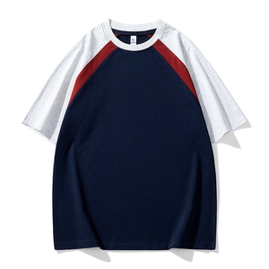 美式运动球服短袖男夏季潮牌重磅纯棉宽松休闲凉感t恤HH5712-P25图片