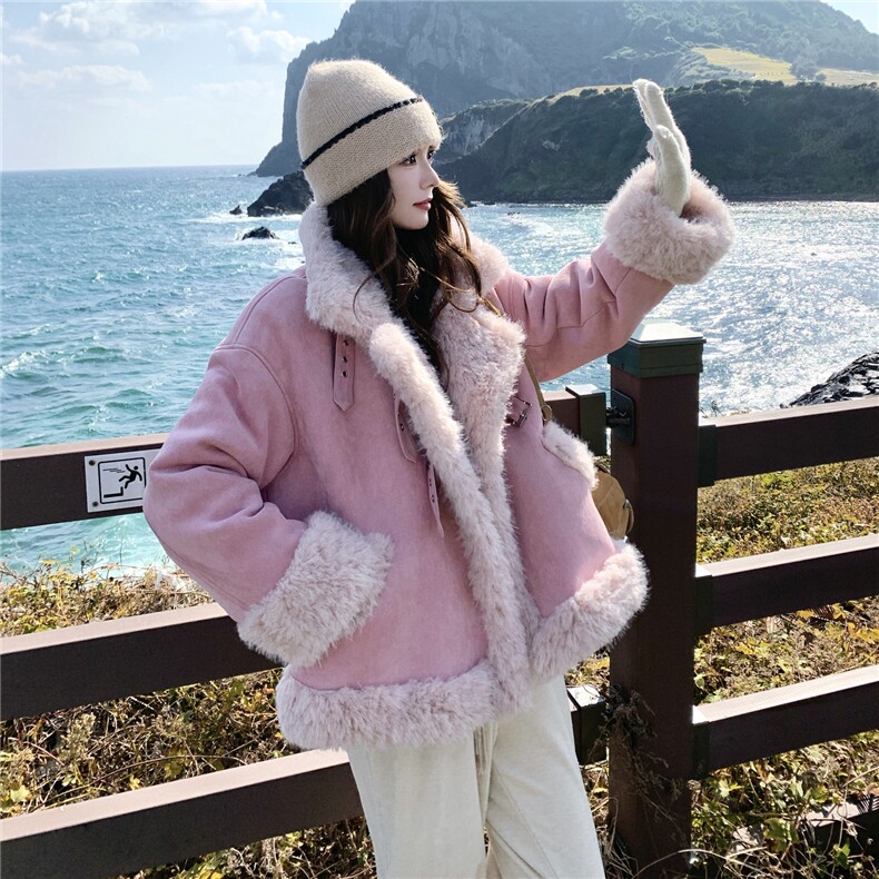 新款皮毛一体外套2c307-8922p215k318,女装皮草,2C307