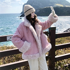 新款皮毛一体外套2c307-8922p215k318，女装皮草，2C307