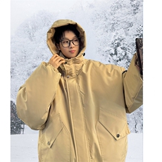 情侣羽绒服男冬季新款港风宽松连帽中长款保暖外套YR906-P175，男装羽绒服，星座214-3