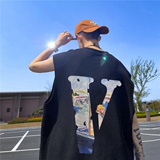华夫格背心重磅220克油画v印花HB7116-P25控38（抖音不可售），男装背心/马甲，星座508（原C305）