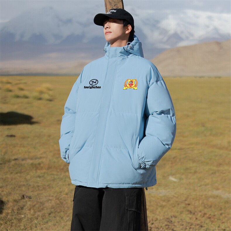 现货抖音得物可供视频三防加厚羽绒连帽棉衣外套面包棉服85533,男装棉衣,电商A486