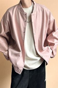 主推现货拼接皮衣夹克外套男休闲棒球服A351-AP2516-P95图片