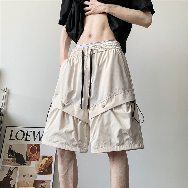 抖音品质夏季潮流百搭抽绳宽松速干短裤B315-K25789-特p30控58,男装休闲裤,电商B315