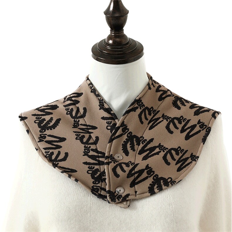 德绒印花护颈小围脖秋冬男女保暖护颈护脖子，周边，晨宏羊绒