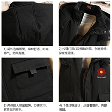 棉马甲男士大码加厚棉背心男坎肩男砖墙MJ47257-P80，男装背心/马甲，电商A040A