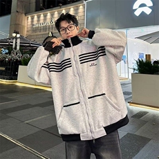 25春秋痞帅外套高街潮牌港风韩版潮流宽松卫衣外套-WT653，男装卫衣，星座1002-2