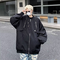 做工高质量双层外套男春秋季潮飞行员夹克痞帅休闲上衣JK909，男装夹克，星座1116A-1（原606A）