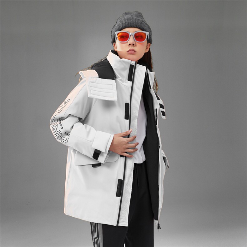 2024新款冬季白鸭绒羽绒服中长款加厚外套 班服 团服 雅图片