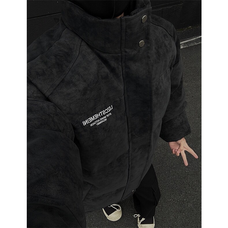 档口图  高级感皮棉服宽松立领棉袄棉衣M520-P100图片