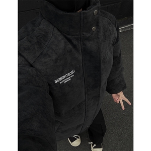 档口图  高级感皮棉服宽松立领棉袄棉衣M520-P100图片