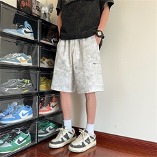 2025扎染美式复古工装短裤DK41M-5XLP35控58，男装牛仔裤，电商B325