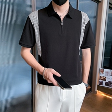 23男士翻领T恤polo衫A210-3320-p5570%棉%聚酯纤维5%氨纶，男装T恤，电商A210