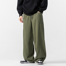 秋冬大码日系复古工装拼接休闲裤阔腿裤美式休闲潮男女K276/P70，男装休闲裤，钱塘713