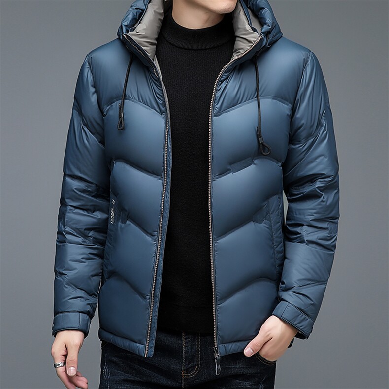 男士可脱卸帽羽绒服冬季新款白鸭绒加厚保暖男装外套中年休闲上衣图片