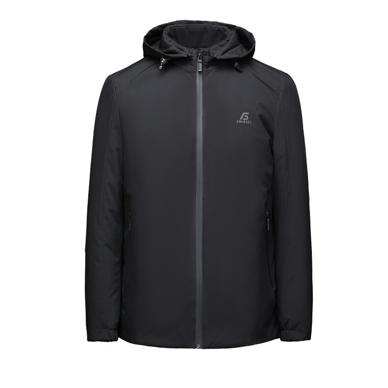 白鸭绒羽绒服男连帽冬季保暖宽松气质羽绒外套男装AJY828518-P220,男装羽绒服,电商B212（原钱塘6029）