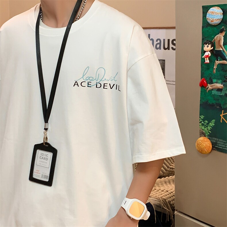 港风百搭潮流情侣半袖上衣夏季ins潮牌圆领短袖t恤男T1114-P28,男装T恤,星座512-2
