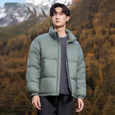 羽绒棉服男士短款休闲加厚面包服冬季简约立领外套潮JK8022，男装棉衣，星座516A